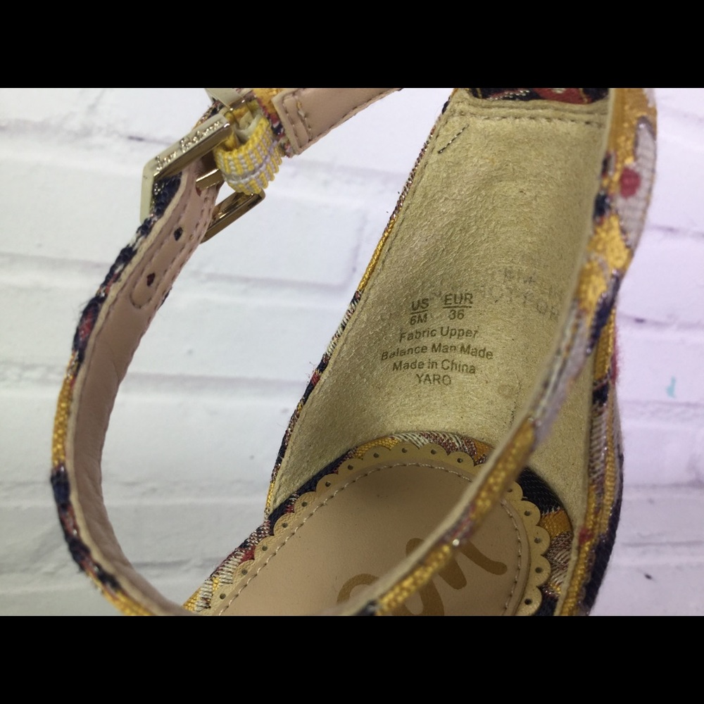 Sam Edelman Yaro Sz 6 Gatsby Floral Jacquard Heels - Picture 3 of 8